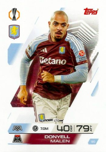 Figurina Donyell Malen - UEFA Champions League & Europa League 2025-2026. Match Attax
 n. 90 - Topps