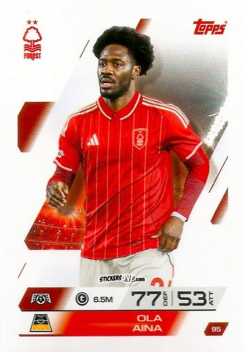 Cromo Ola Aina - UEFA Champions League & Europa League 2025-2026. Match Attax
 n. 95 - Topps