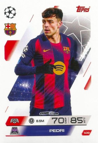 Cromo Pedri - UEFA Champions League & Europa League 2025-2026. Match Attax
 n. 109 - Topps