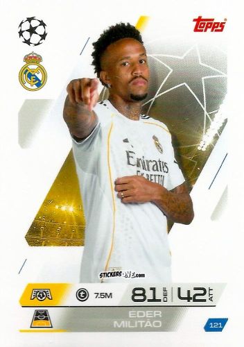 Sticker Éder Militão - UEFA Champions League & Europa League 2025-2026. Match Attax
 n. 121 - Topps