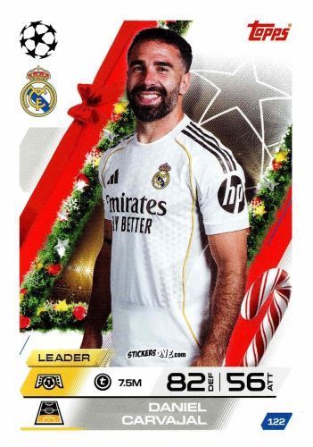 Cromo Daniel Carvajal - UEFA Champions League & Europa League 2025-2026. Match Attax
 n. 122 - Topps