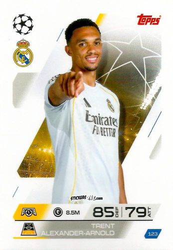 Sticker Trent Alexander-Arnold - UEFA Champions League & Europa League 2025-2026. Match Attax
 n. 123 - Topps