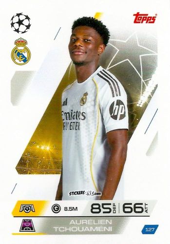 Figurina Aurélien Tchouaméni - UEFA Champions League & Europa League 2025-2026. Match Attax
 n. 127 - Topps
