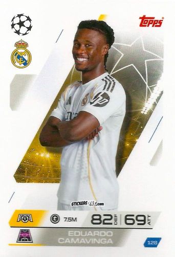Cromo Eduardo Camavinga - UEFA Champions League & Europa League 2025-2026. Match Attax
 n. 128 - Topps