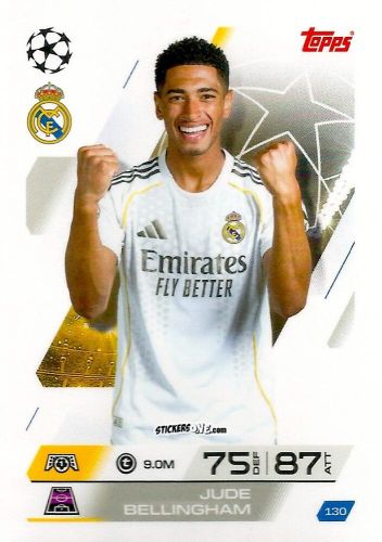 Figurina Jude Bellingham - UEFA Champions League & Europa League 2025-2026. Match Attax
 n. 130 - Topps