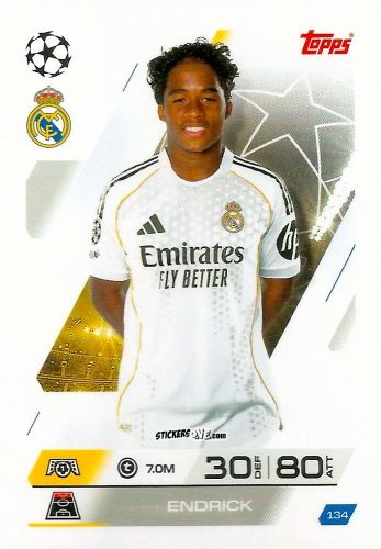 Cromo Endrick - UEFA Champions League & Europa League 2025-2026. Match Attax
 n. 134 - Topps