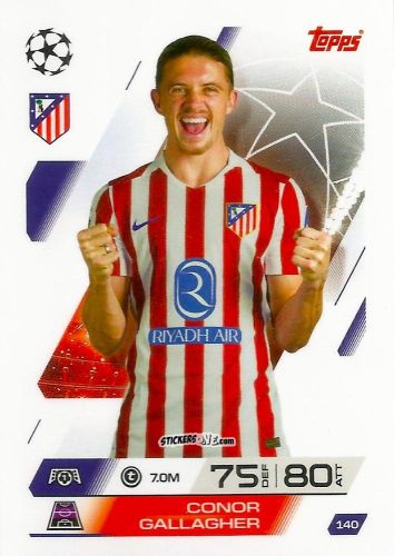 Cromo Conor Gallagher - UEFA Champions League & Europa League 2025-2026. Match Attax
 n. 140 - Topps