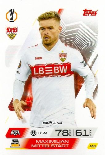 Figurina Maximilian Mittelstádt - UEFA Champions League & Europa League 2025-2026. Match Attax
 n. 148 - Topps