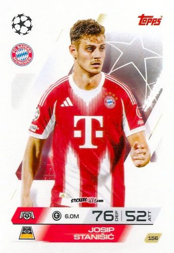 Cromo Josip Stanisic - UEFA Champions League & Europa League 2025-2026. Match Attax
 n. 156 - Topps