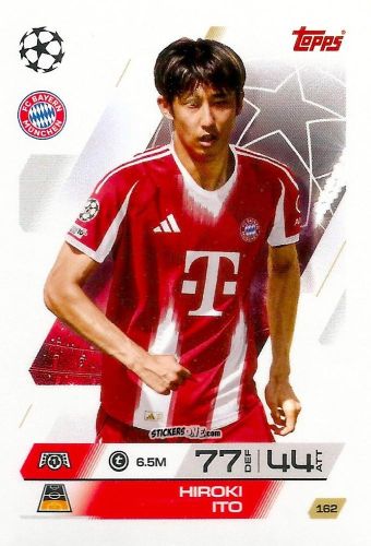 Cromo Hiroki Ito - UEFA Champions League & Europa League 2025-2026. Match Attax
 n. 162 - Topps