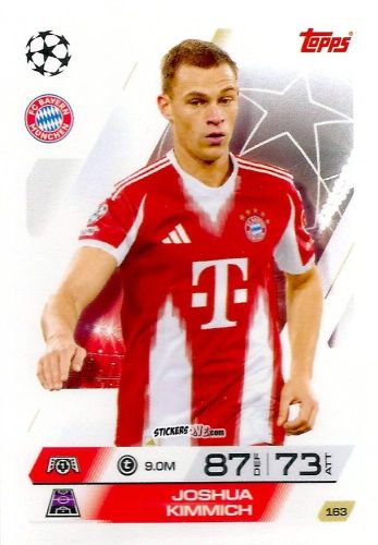 Cromo Joshua Kimmich - UEFA Champions League & Europa League 2025-2026. Match Attax
 n. 163 - Topps