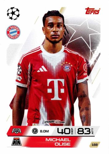 Cromo Michael Olise - UEFA Champions League & Europa League 2025-2026. Match Attax
 n. 168 - Topps