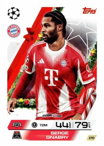 Cromo Serge Gnabry - UEFA Champions League & Europa League 2025-2026. Match Attax
 n. 170 - Topps