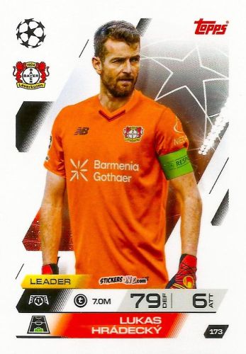 Cromo Lukas Hradecky - UEFA Champions League & Europa League 2025-2026. Match Attax
 n. 173 - Topps