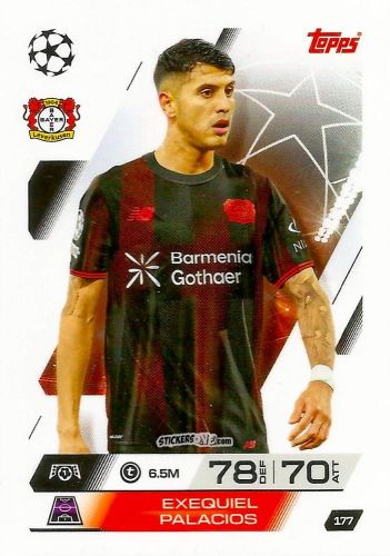 Figurina Exequiel Palacios - UEFA Champions League & Europa League 2025-2026. Match Attax
 n. 177 - Topps