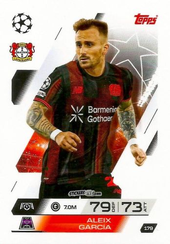 Cromo Aleix García - UEFA Champions League & Europa League 2025-2026. Match Attax
 n. 179 - Topps