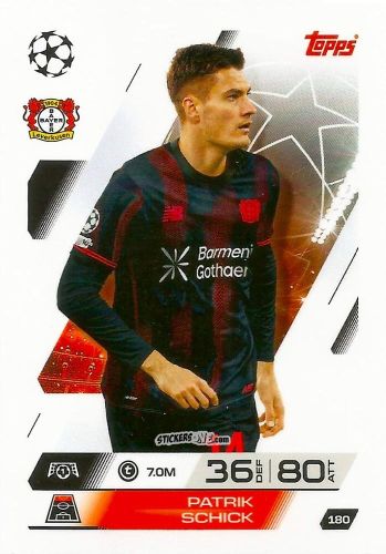Cromo Patrik Schick - UEFA Champions League & Europa League 2025-2026. Match Attax
 n. 180 - Topps