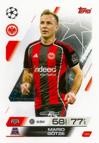 Cromo Mario Götze - UEFA Champions League & Europa League 2025-2026. Match Attax
 n. 186 - Topps