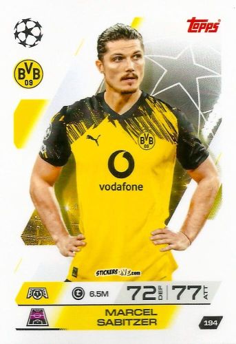 Cromo Marcel Sabitzer - UEFA Champions League & Europa League 2025-2026. Match Attax
 n. 194 - Topps
