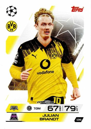 Cromo Julian Brandt - UEFA Champions League & Europa League 2025-2026. Match Attax
 n. 196 - Topps