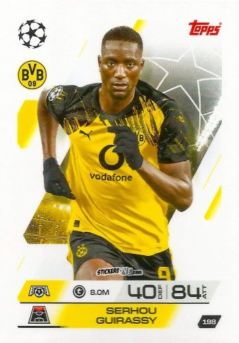 Sticker Serhou Guirassy - UEFA Champions League & Europa League 2025-2026. Match Attax
 n. 198 - Topps
