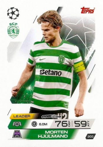 Sticker Morten Hjulmand - UEFA Champions League & Europa League 2025-2026. Match Attax
 n. 203 - Topps