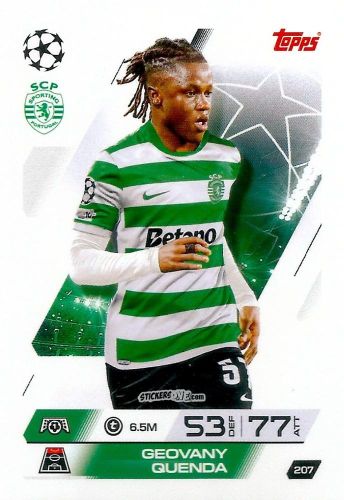 Cromo Geovany Quenda - UEFA Champions League & Europa League 2025-2026. Match Attax
 n. 207 - Topps
