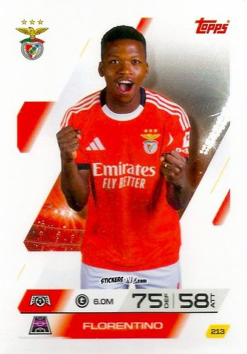 Figurina Florentino - UEFA Champions League & Europa League 2025-2026. Match Attax
 n. 213 - Topps
