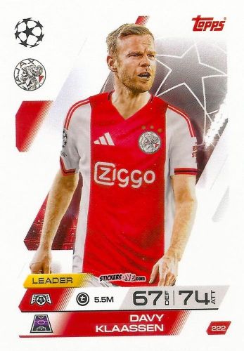 Cromo Davy Klassen - UEFA Champions League & Europa League 2025-2026. Match Attax
 n. 222 - Topps
