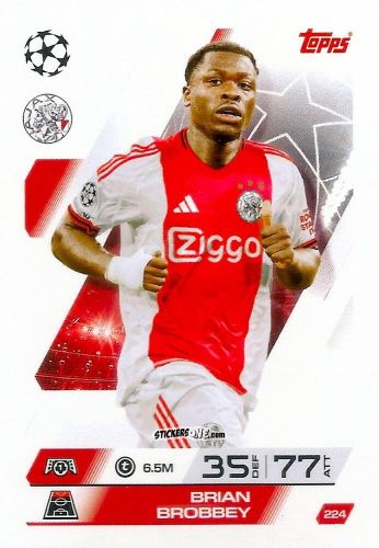 Sticker Brian Brobbey - UEFA Champions League & Europa League 2025-2026. Match Attax
 n. 224 - Topps