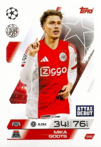 Figurina Mika Godts - UEFA Champions League & Europa League 2025-2026. Match Attax
 n. 225 - Topps