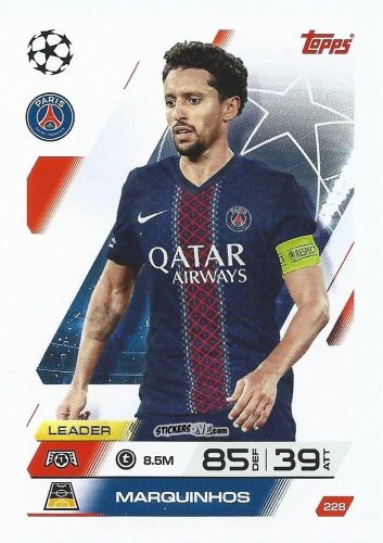 Sticker Marquinhos - UEFA Champions League & Europa League 2025-2026. Match Attax
 n. 228 - Topps