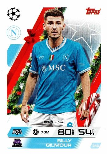 Cromo Billy Gilmour - UEFA Champions League & Europa League 2025-2026. Match Attax
 n. 248 - Topps