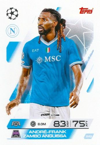Cromo André-Frank Zambo Anguissa - UEFA Champions League & Europa League 2025-2026. Match Attax
 n. 249 - Topps