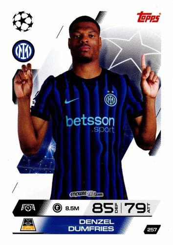 Cromo Denzel Dumfries - UEFA Champions League & Europa League 2025-2026. Match Attax
 n. 257 - Topps
