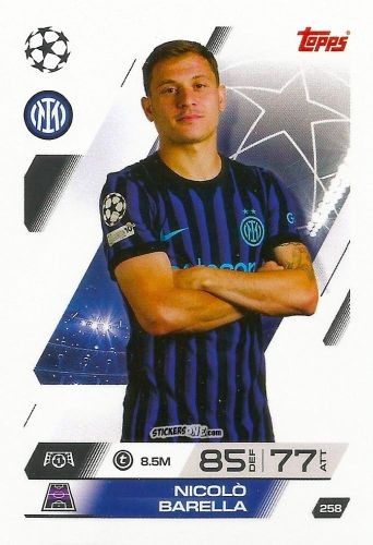 Cromo Nicolò Barella - UEFA Champions League & Europa League 2025-2026. Match Attax
 n. 258 - Topps