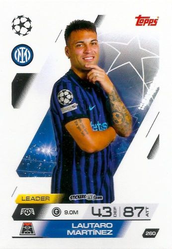 Cromo Lautaro Martínez - UEFA Champions League & Europa League 2025-2026. Match Attax
 n. 260 - Topps