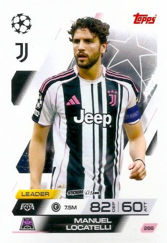 Sticker Manuel Locatelli - UEFA Champions League & Europa League 2025-2026. Match Attax
 n. 266 - Topps