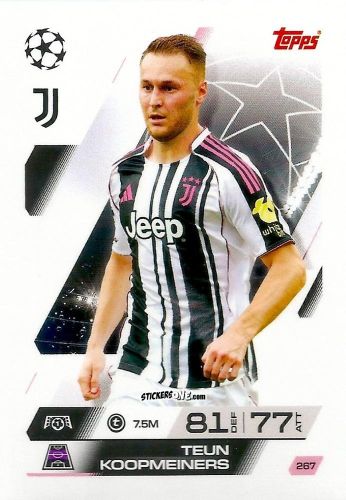 Sticker Teun Koopmeiners - UEFA Champions League & Europa League 2025-2026. Match Attax
 n. 267 - Topps
