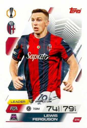 Sticker Lewis Ferguson - UEFA Champions League & Europa League 2025-2026. Match Attax
 n. 274 - Topps