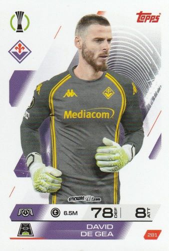 Cromo David De Gea - UEFA Champions League & Europa League 2025-2026. Match Attax
 n. 281 - Topps
