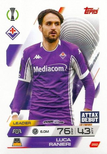 Figurina Luca Ranieri - UEFA Champions League & Europa League 2025-2026. Match Attax
 n. 282 - Topps
