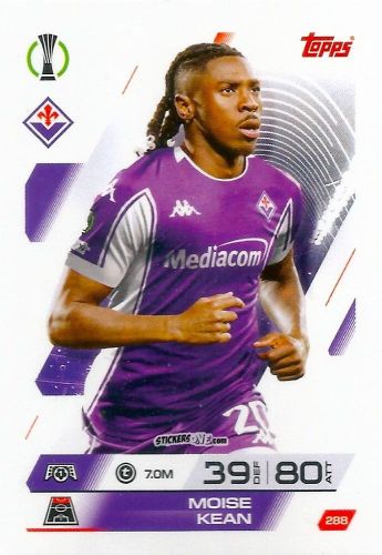 Cromo Moise Kean - UEFA Champions League & Europa League 2025-2026. Match Attax
 n. 288 - Topps