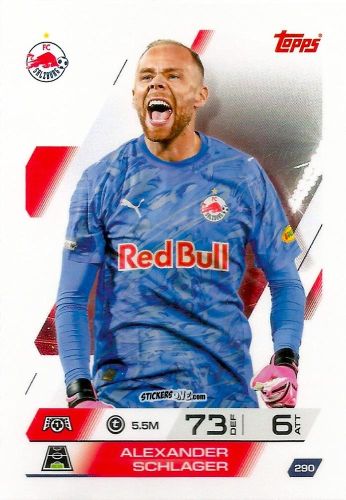 Cromo Alexander Schlager - UEFA Champions League & Europa League 2025-2026. Match Attax
 n. 290 - Topps