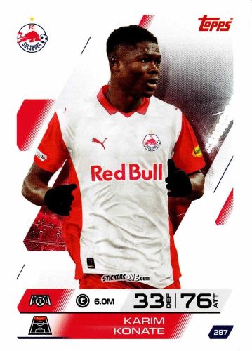 Figurina Karim Konate - UEFA Champions League & Europa League 2025-2026. Match Attax
 n. 297 - Topps