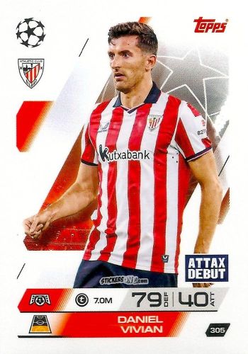 Figurina Dani Vivian - UEFA Champions League & Europa League 2025-2026. Match Attax
 n. 305 - Topps