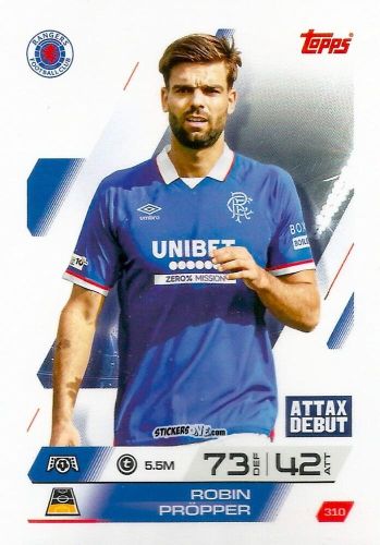 Figurina Robin Pröpper - UEFA Champions League & Europa League 2025-2026. Match Attax
 n. 310 - Topps