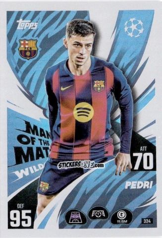 Cromo Pedri - UEFA Champions League & Europa League 2025-2026. Match Attax
 n. 324 - Topps