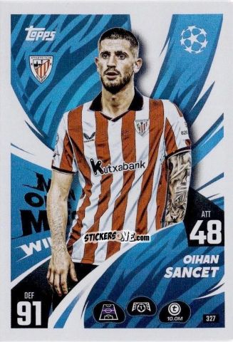 Sticker Oihan Sancet - UEFA Champions League & Europa League 2025-2026. Match Attax
 n. 327 - Topps