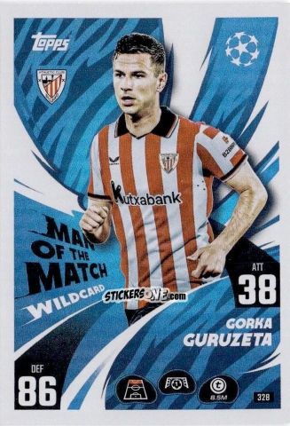 Cromo Gorka Guruzeta - UEFA Champions League & Europa League 2025-2026. Match Attax
 n. 328 - Topps